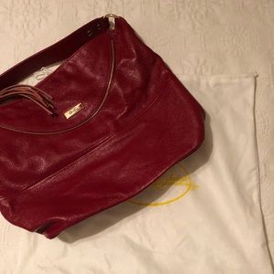 Onna Ehrlich Red Hobo-Style Handbag